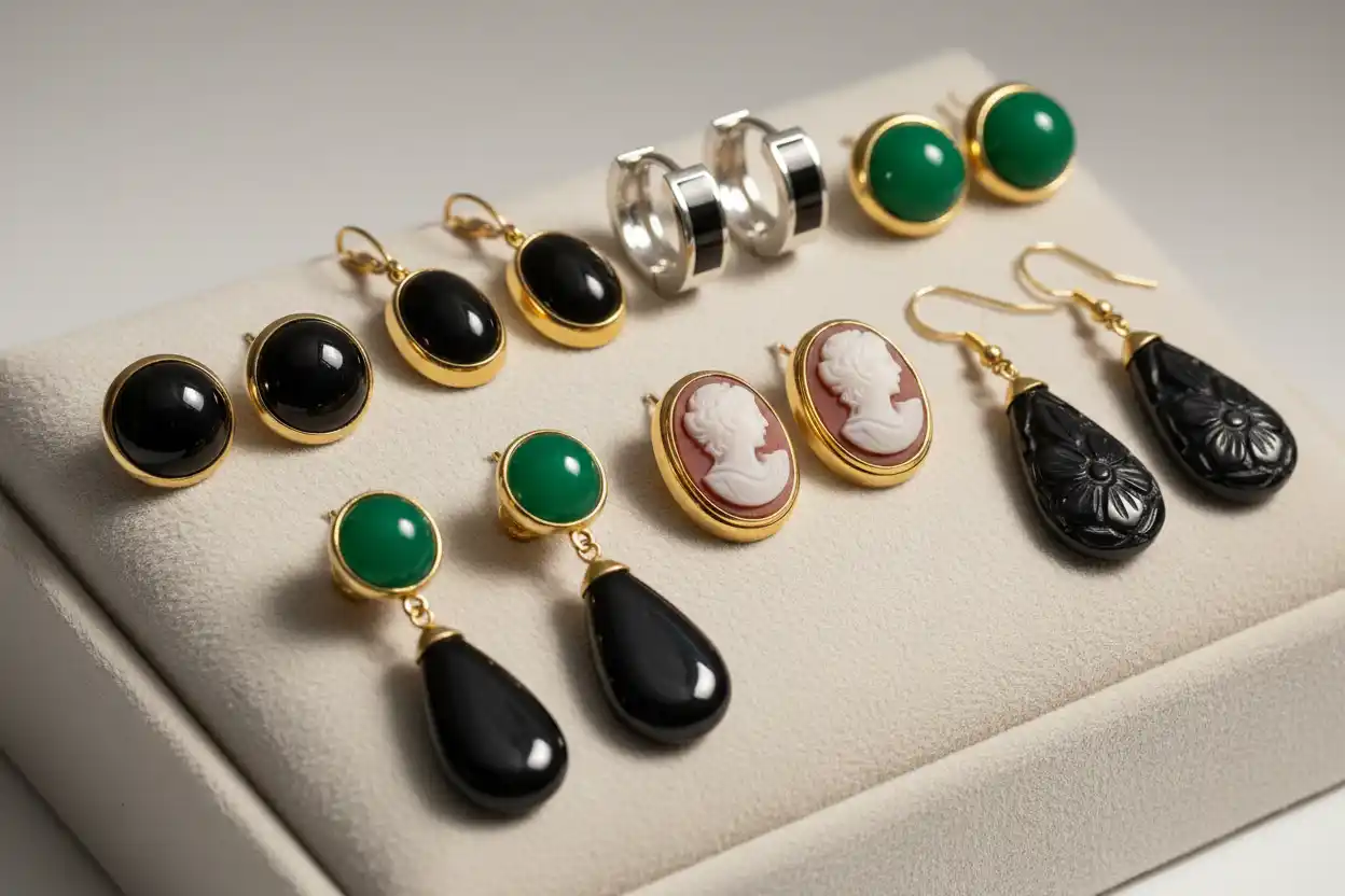 Onyx earrings