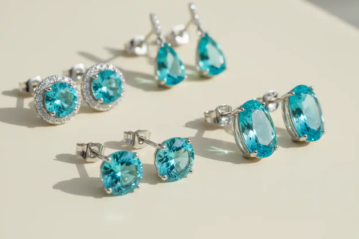 Paraiba tourmaline earrings