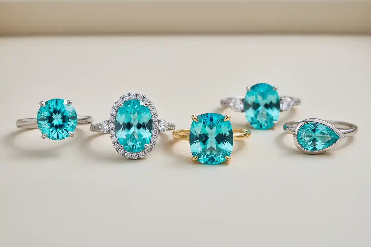 Paraiba tourmaline rings
