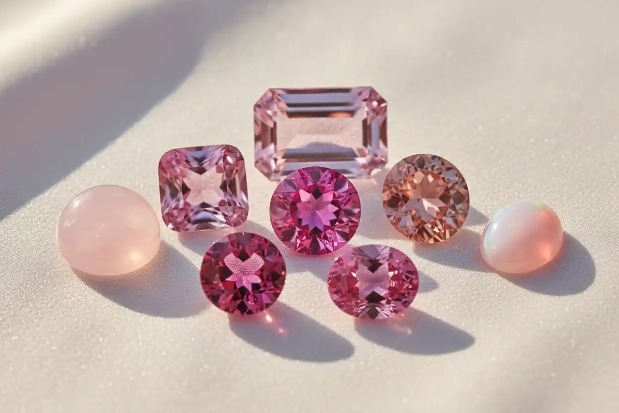 Pink gemstones