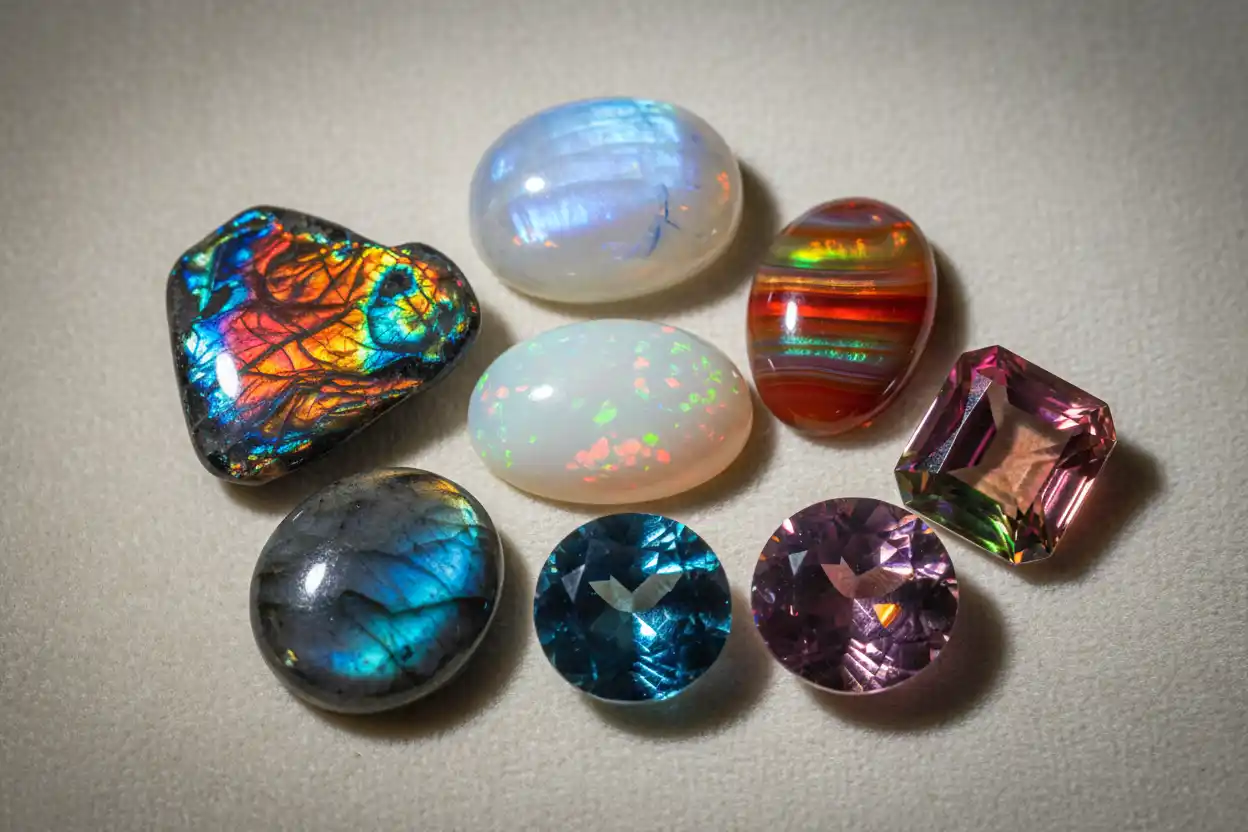 Rainbow gemstones