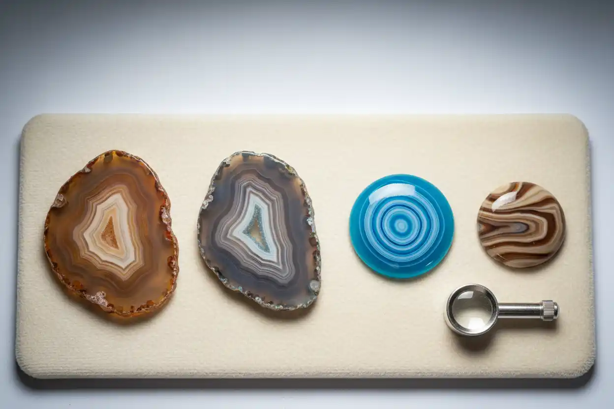 Real vs fake agate