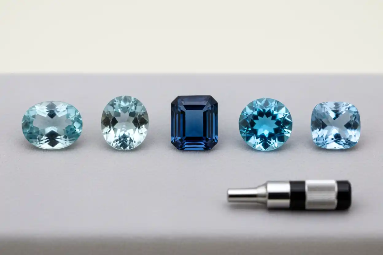 Real vs fake aquamarine