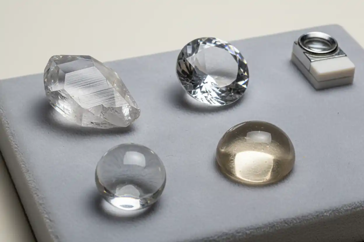 Real vs fake clear quartz