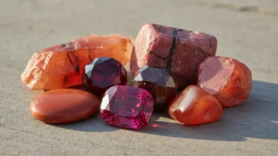 Red crystals