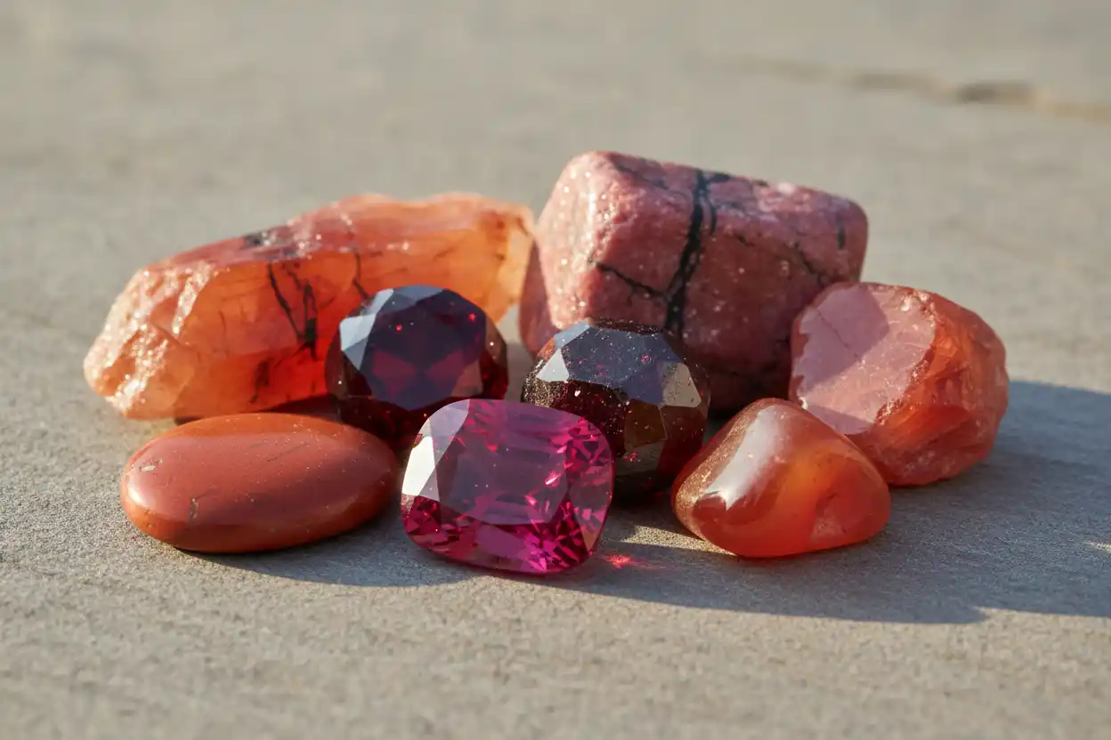 Red crystals