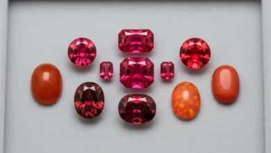 Red gemstones