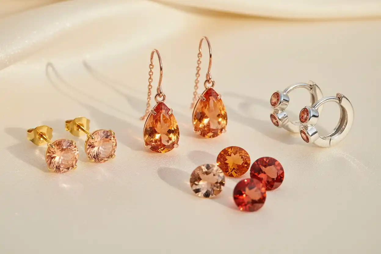Sunstone earrings