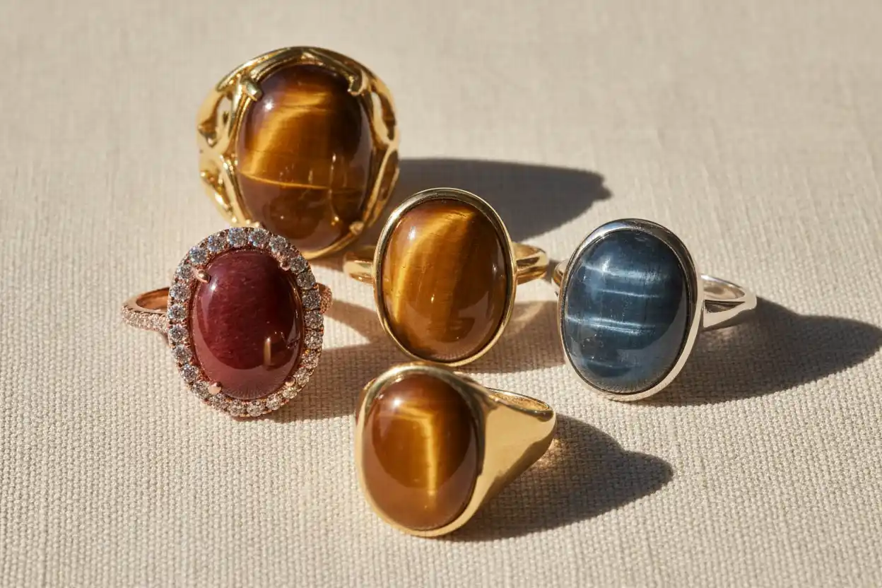 Tiger’s Eye rings