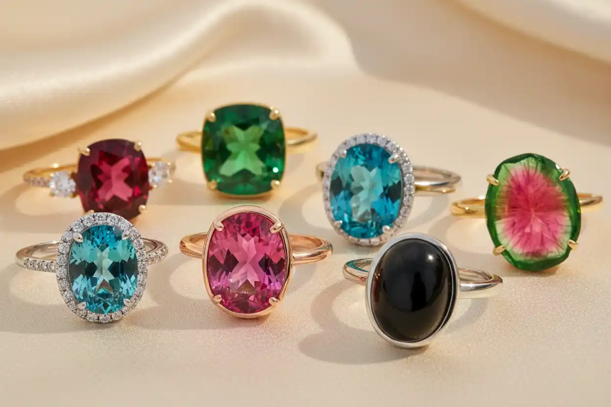 Tourmaline rings