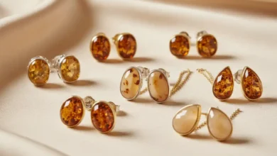 amber earrings