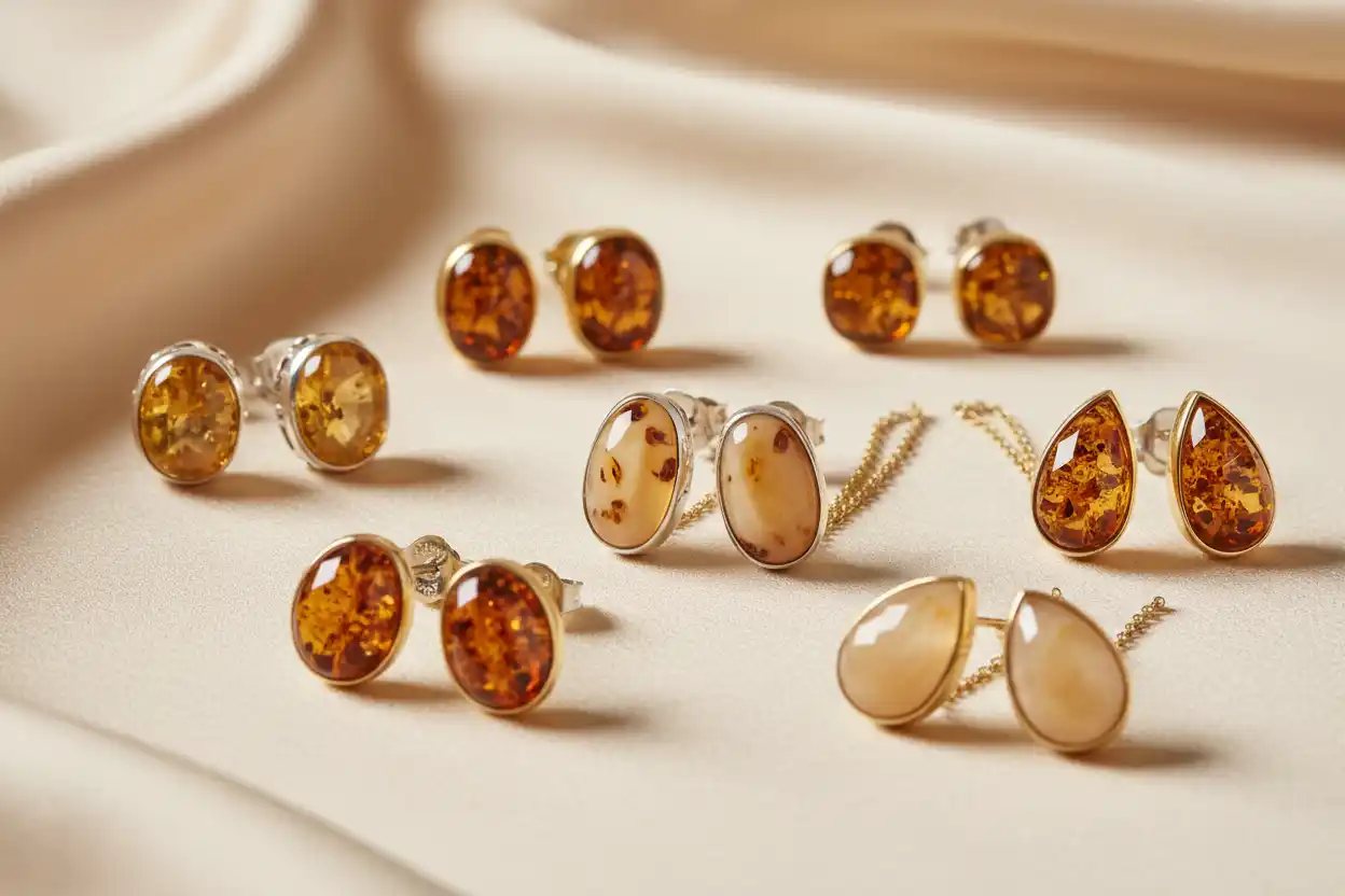 amber earrings