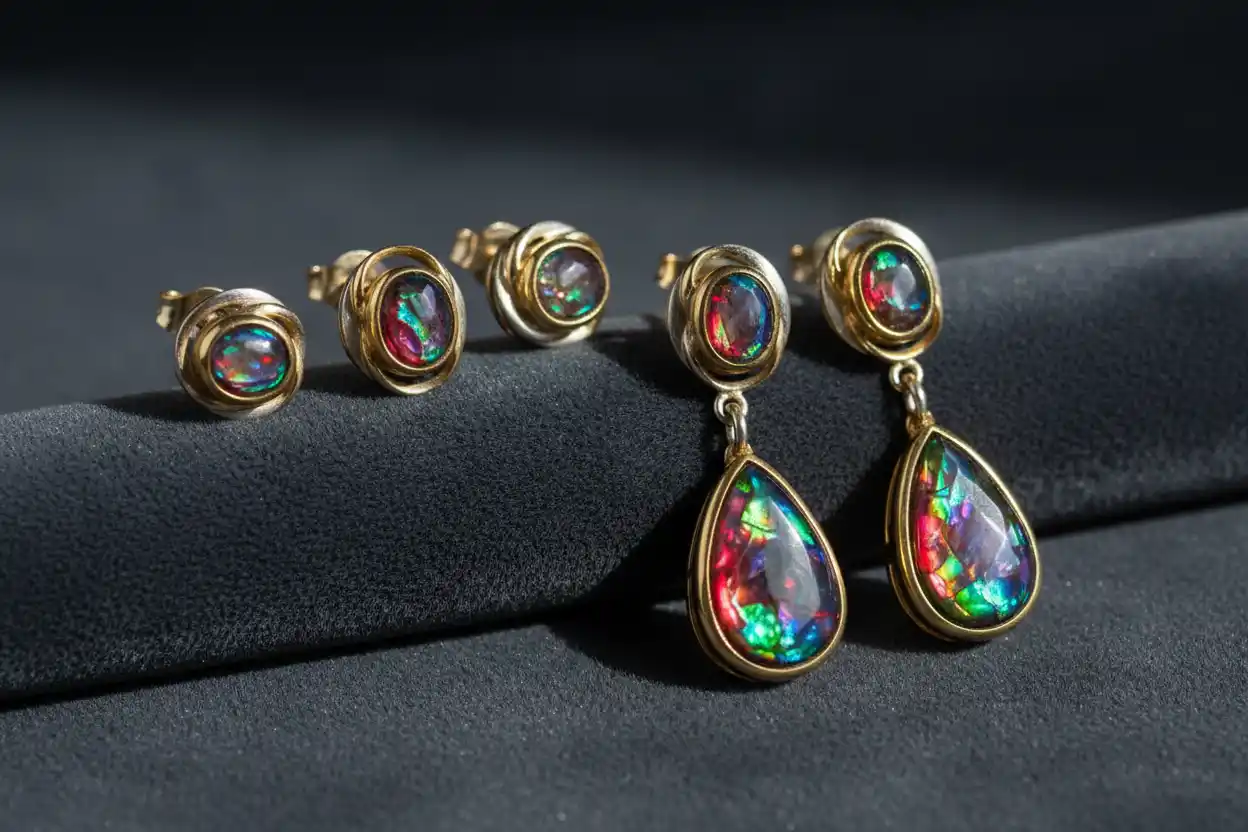 ammolite earrings