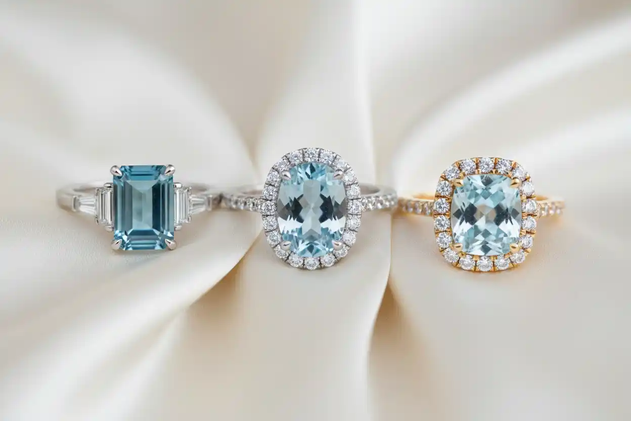 aquamarine engagement ring