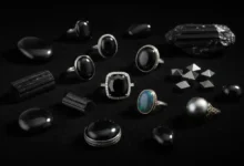 black gemstones