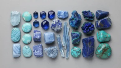 blue crystals