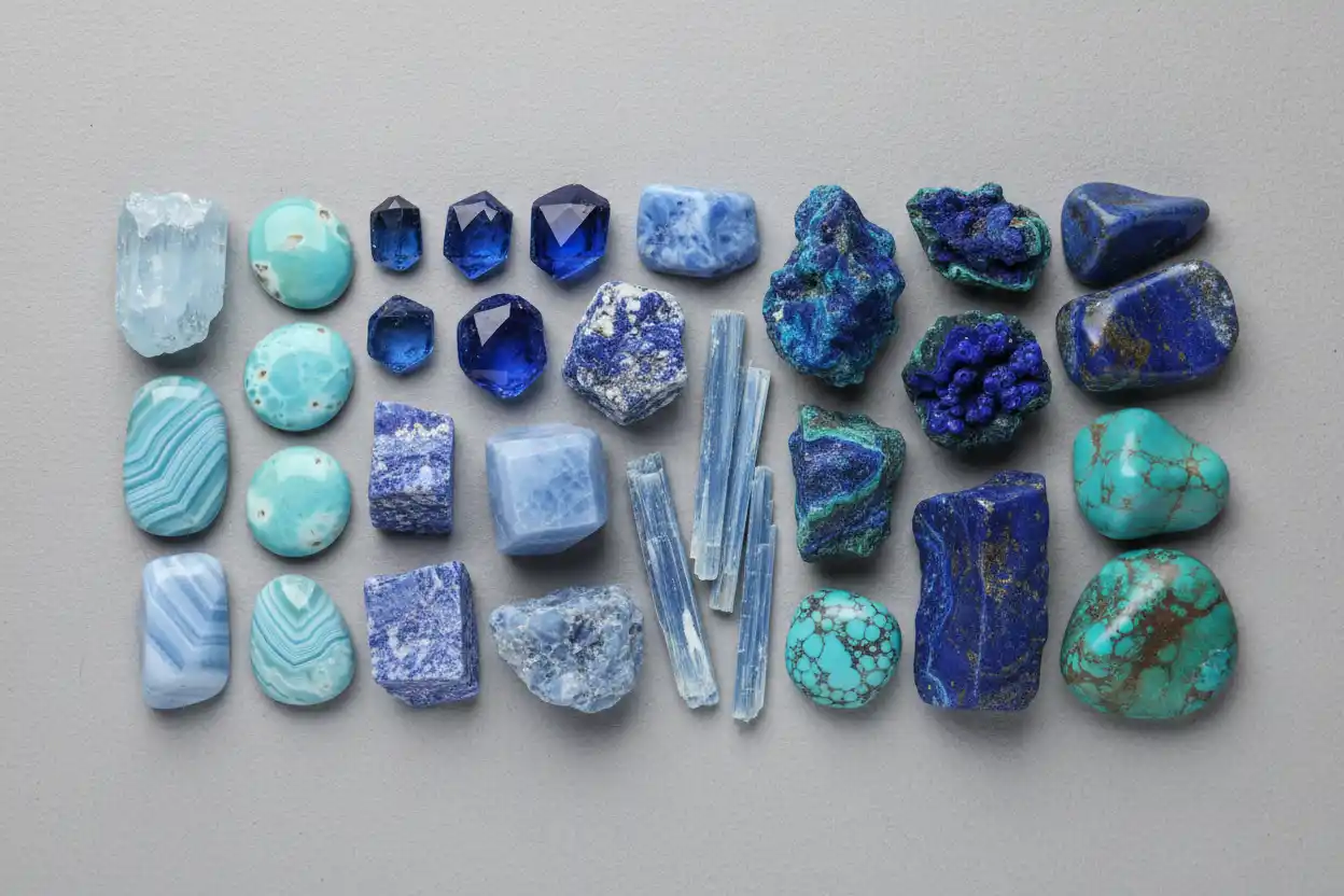 blue crystals