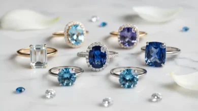 blue engagement ring stones