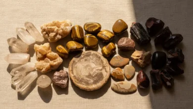 brown crystals