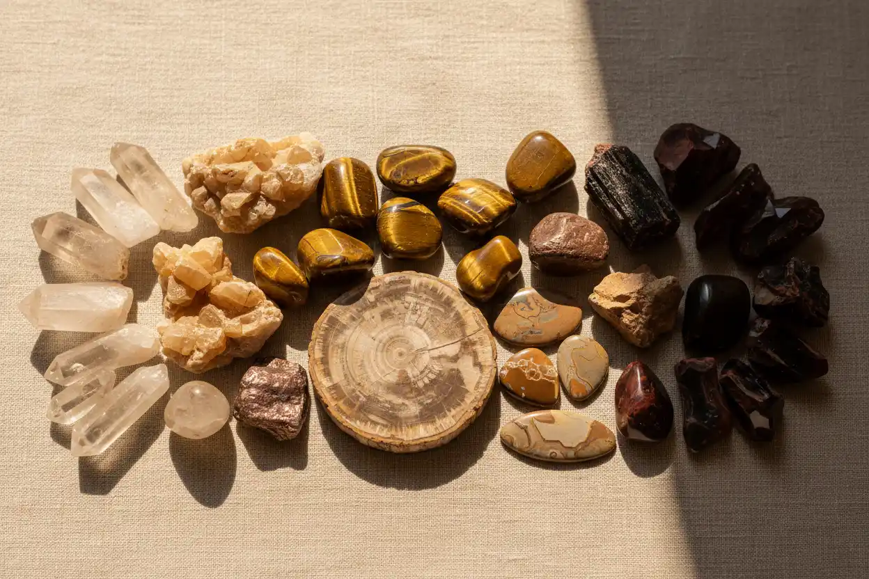 brown crystals