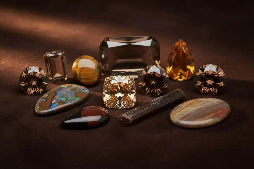 brown gemstones