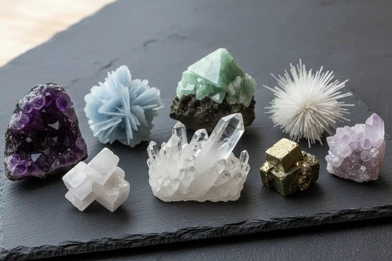 crystal clusters