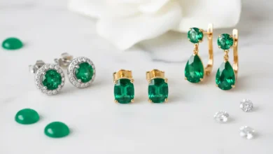 emerald earrings