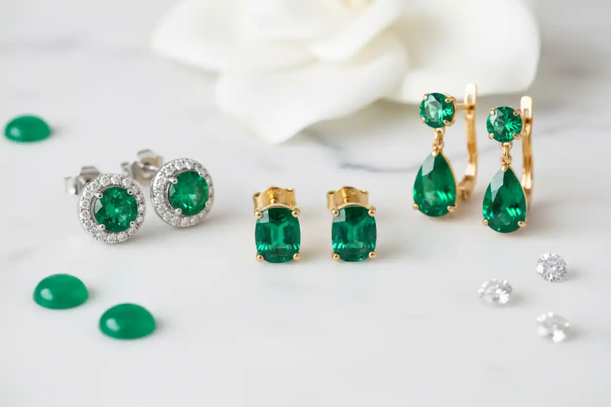 emerald earrings