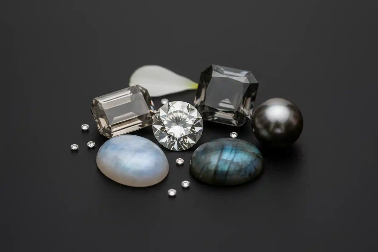 gray gemstones