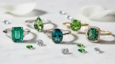 green gemstones for engagement rings