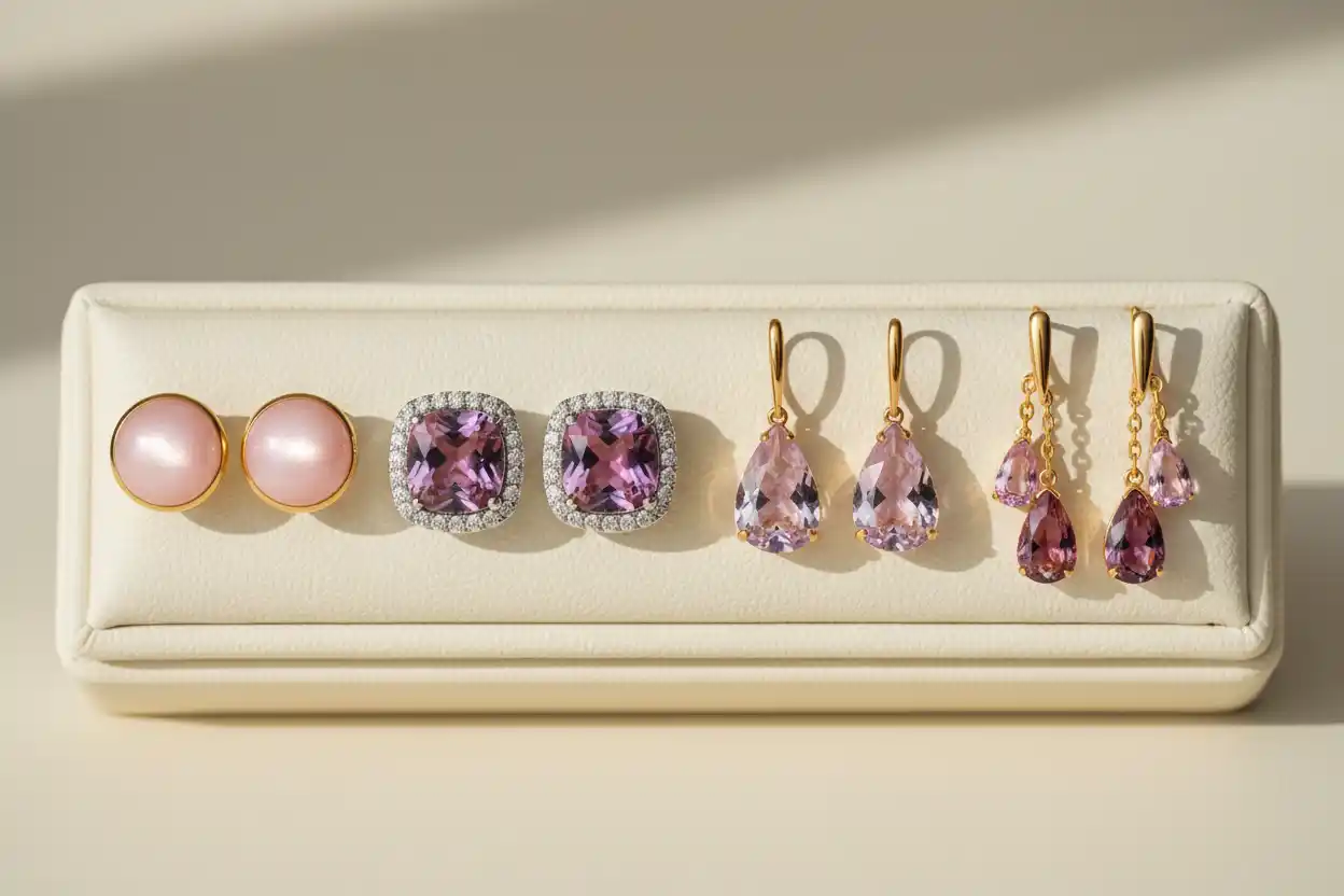 kunzite earrings