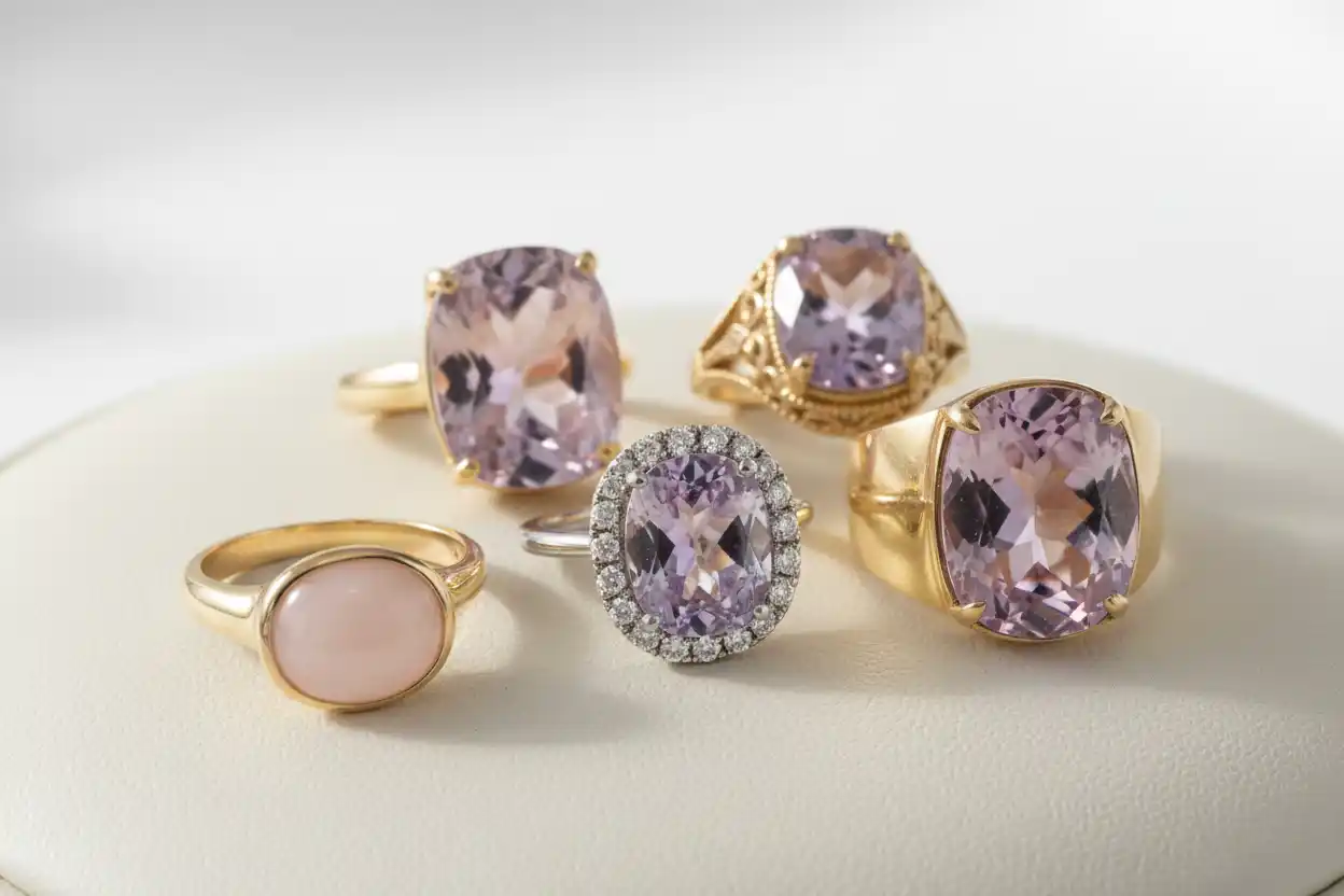 kunzite rings