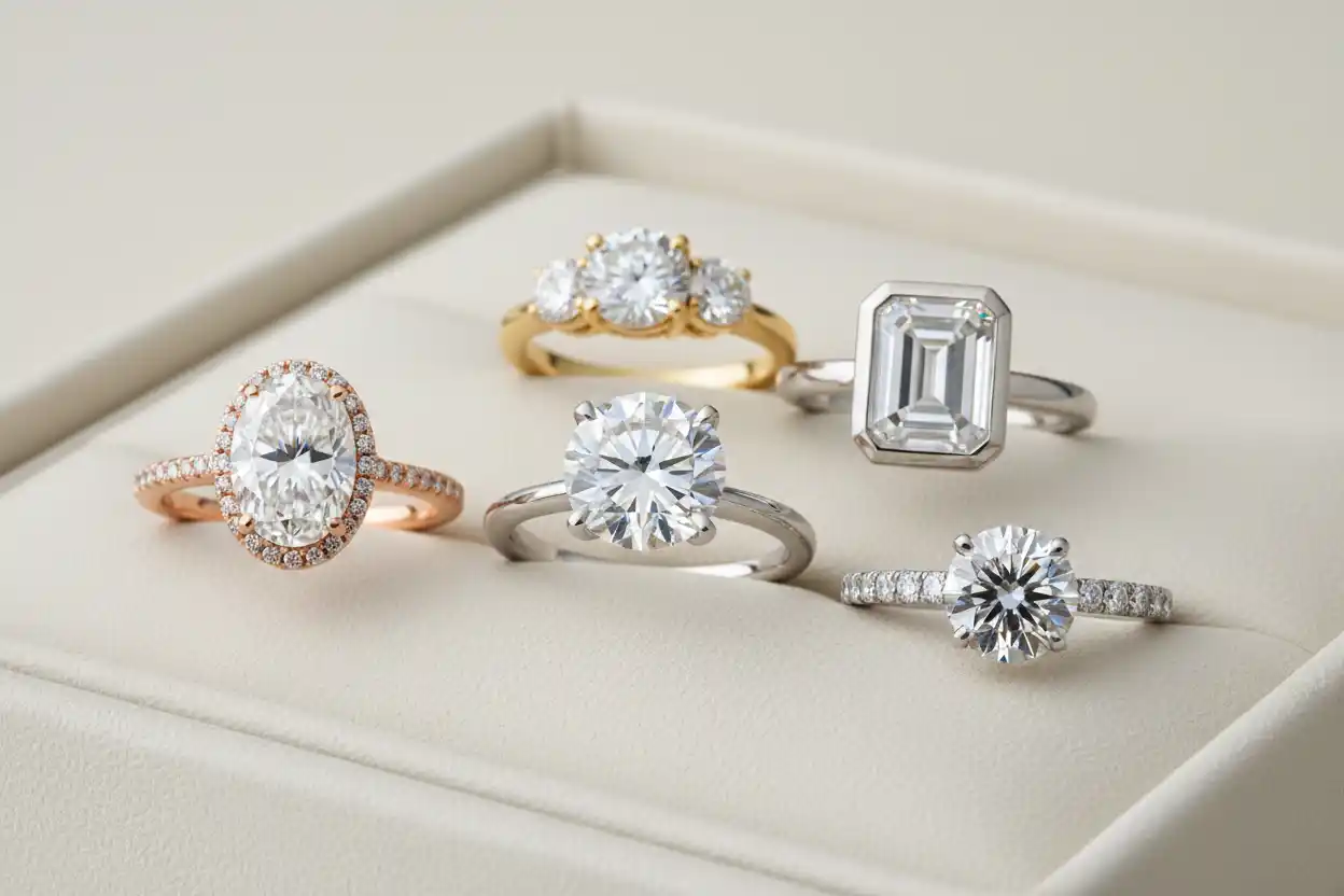 lab diamond engagement rings