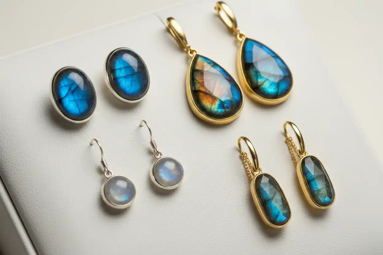 labradorite earrings