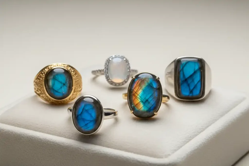 labradorite rings