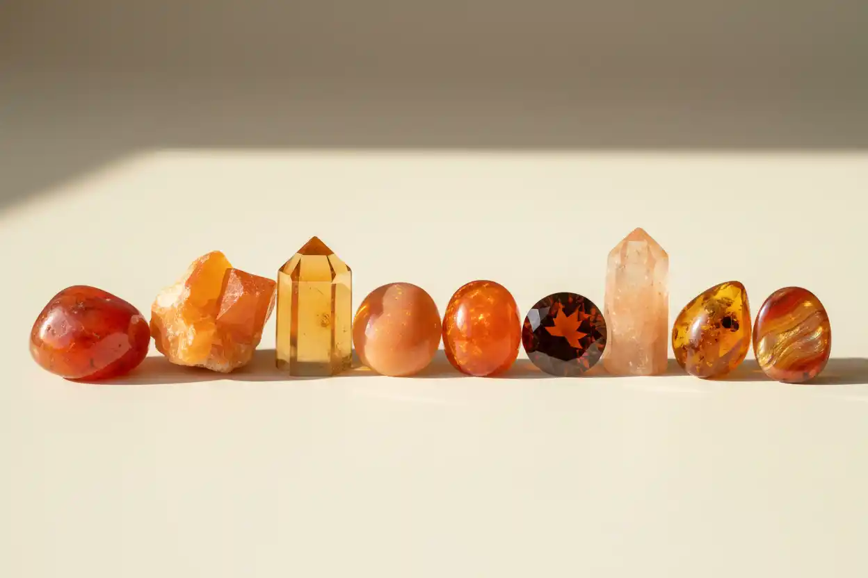 orange crystals