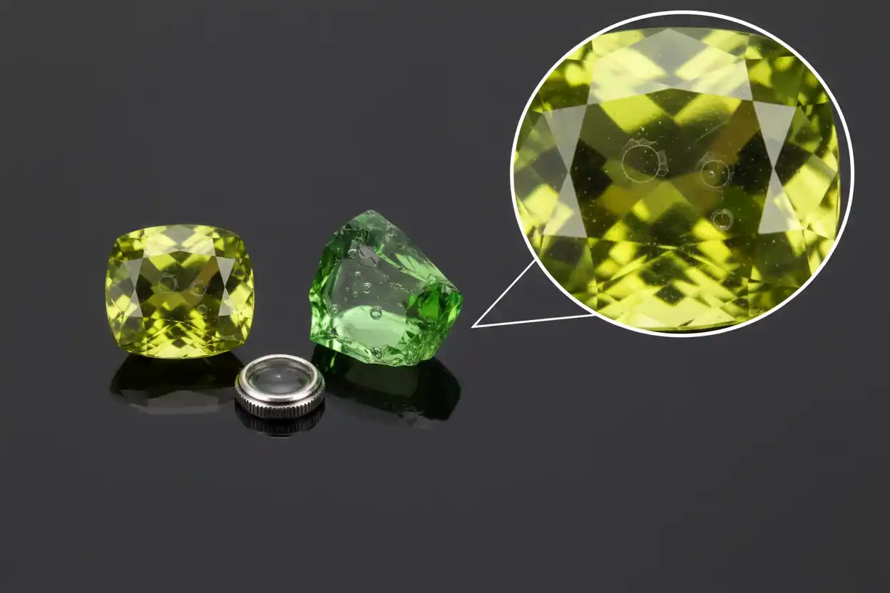 real vs fake peridot