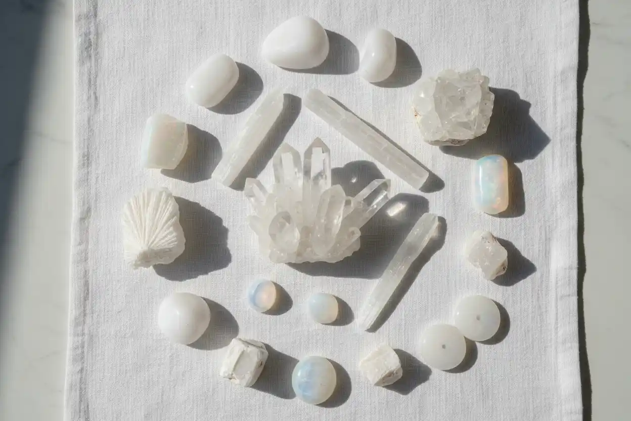 white crystals