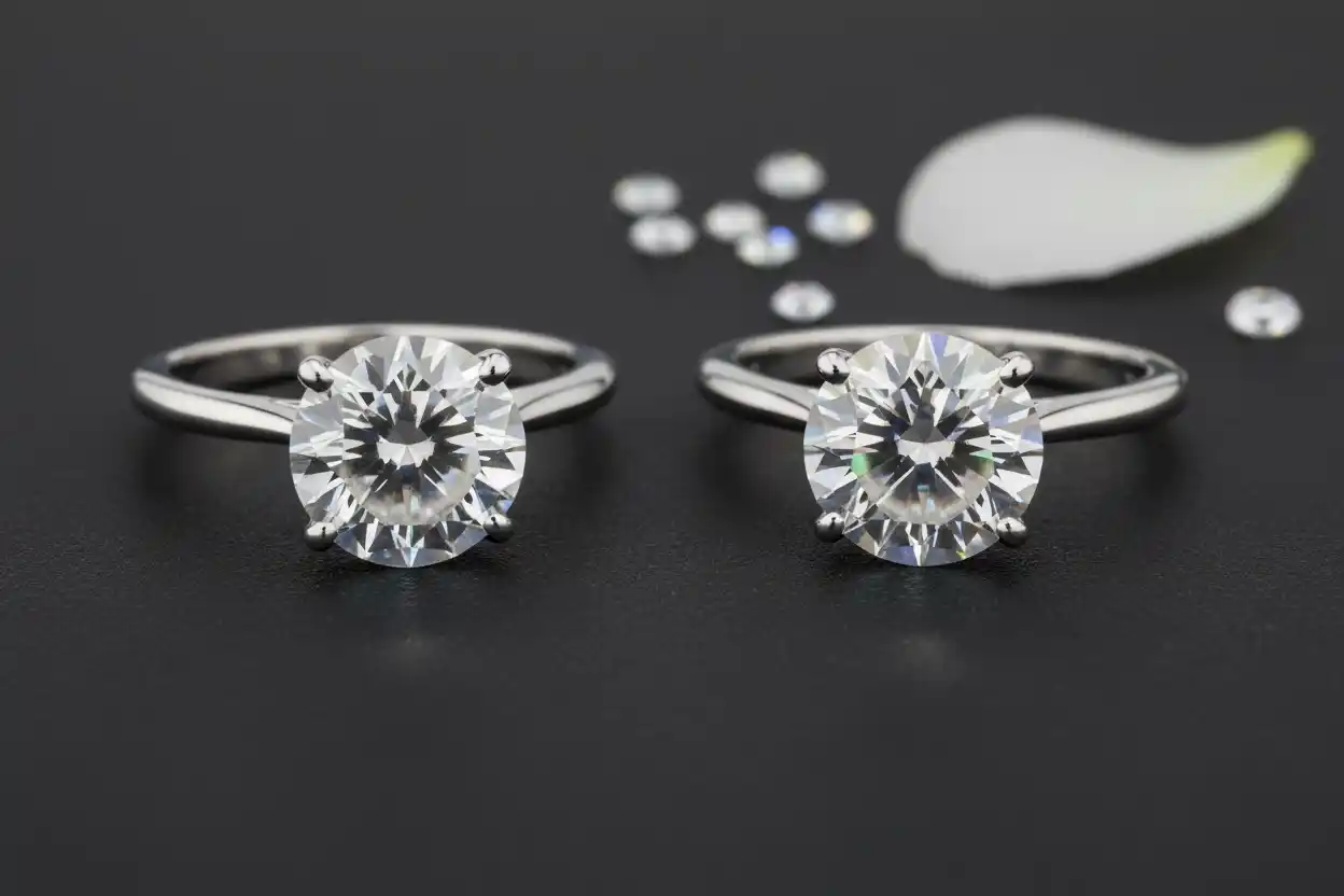 white sapphire vs moissanite