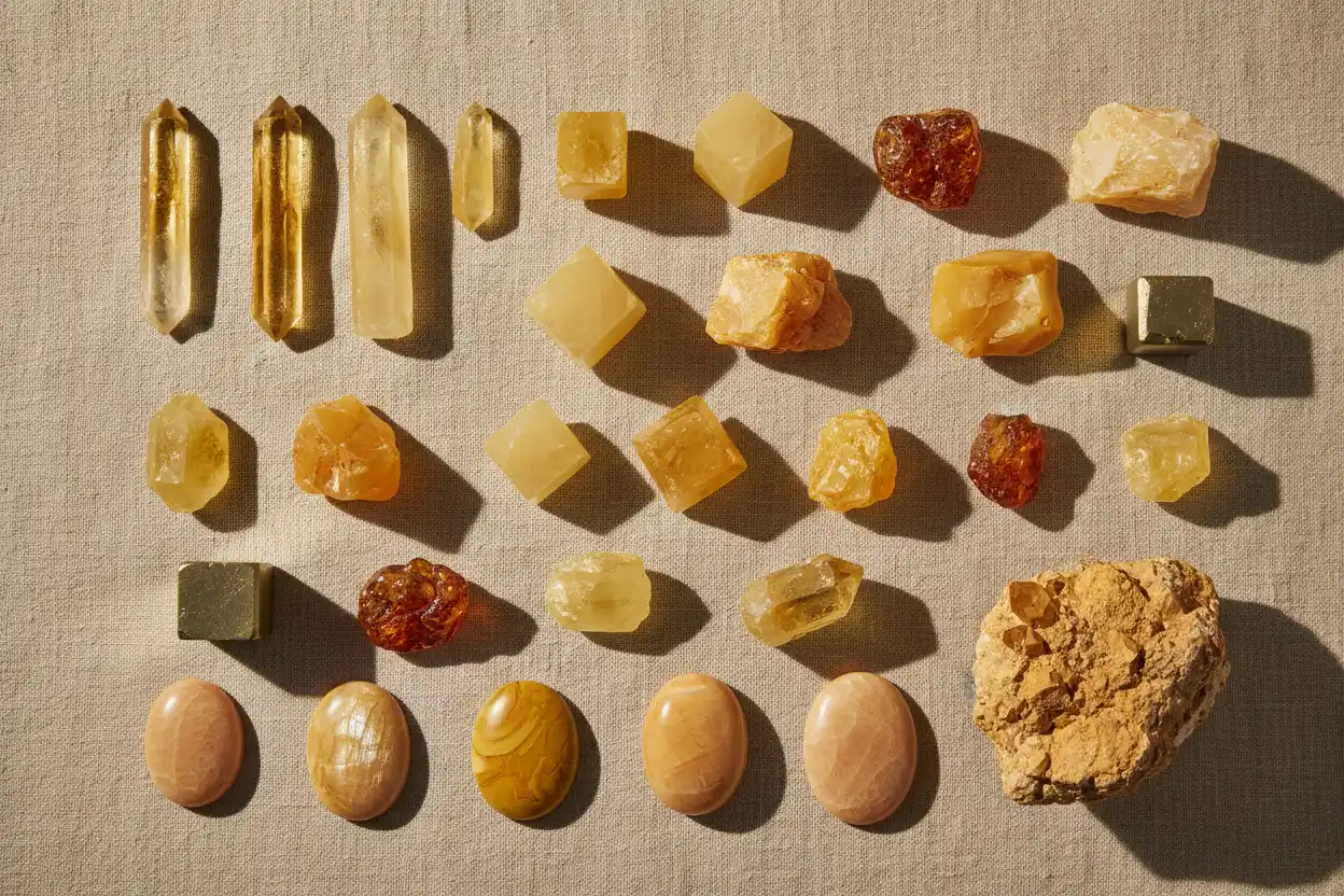 yellow crystals