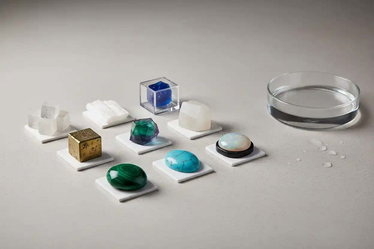 crystals that dissolve in water