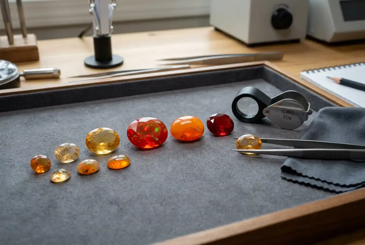 fire opal quality grading