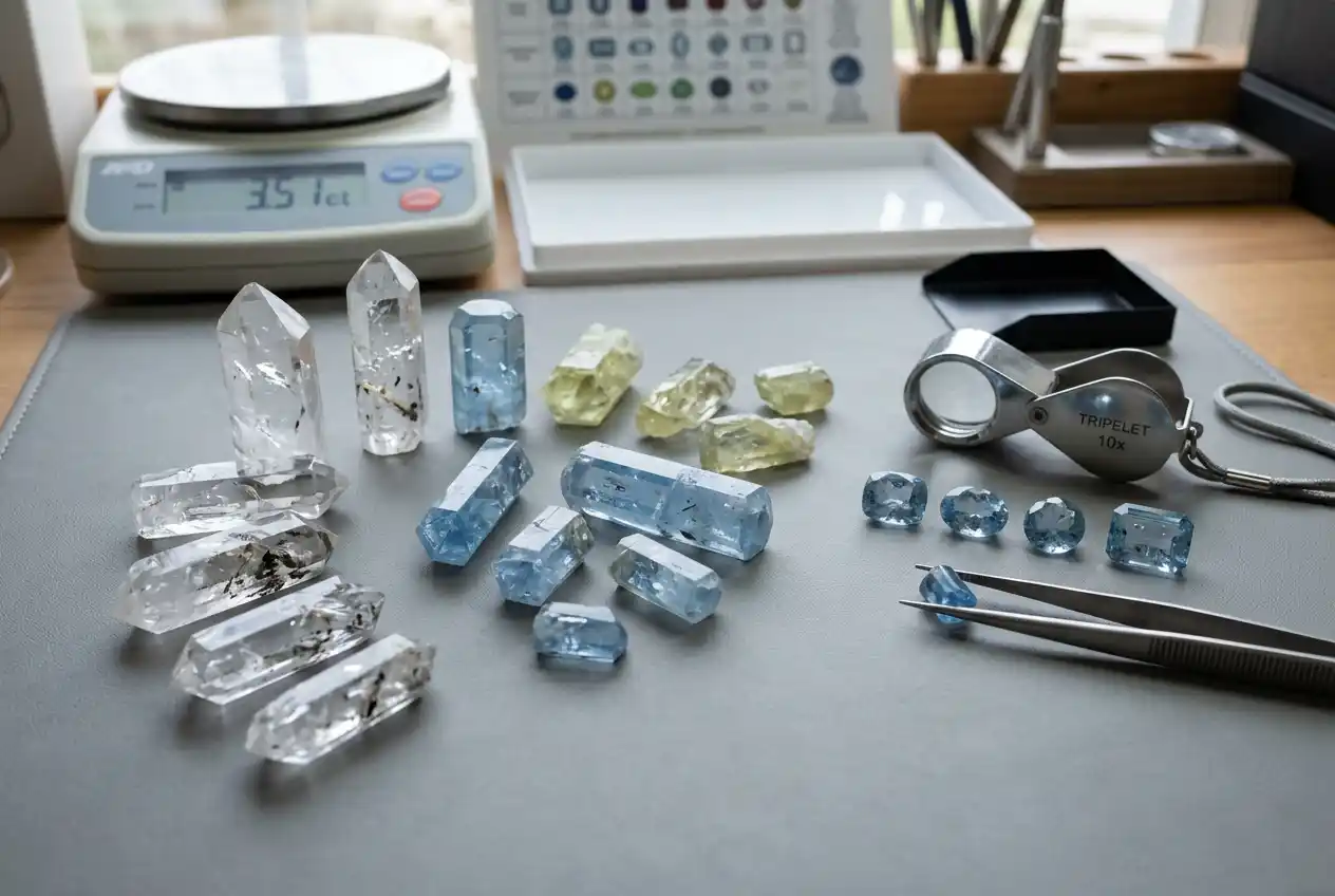 jeremejevite quality grading