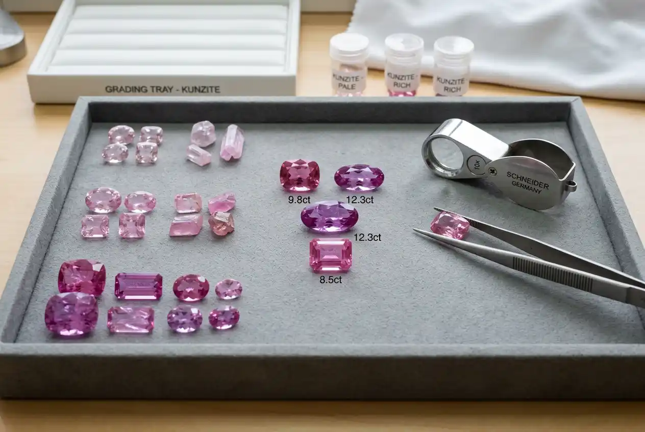 kunzite quality grading